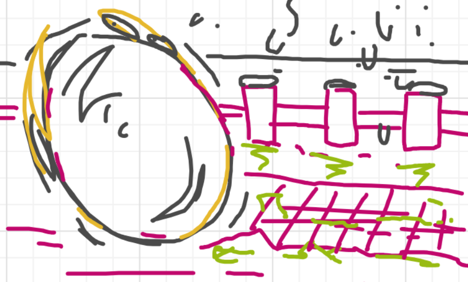 A panel from I've Been Everywhere, Man, episode nine of the Board Boards object show by Furretwalk/WalkingFurret.